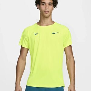 Nike Rafa Nadal Challenger Dri-Fit Crew Tennis jersey Volt Neon men Small DV2887